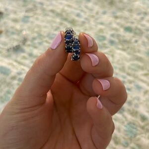 Kate Spade Silver and Blue Earrings